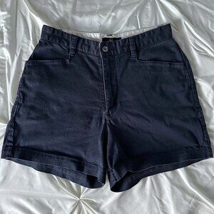 Vintage Lee Khakis Mid Rise Chino Shorts Navy Blue